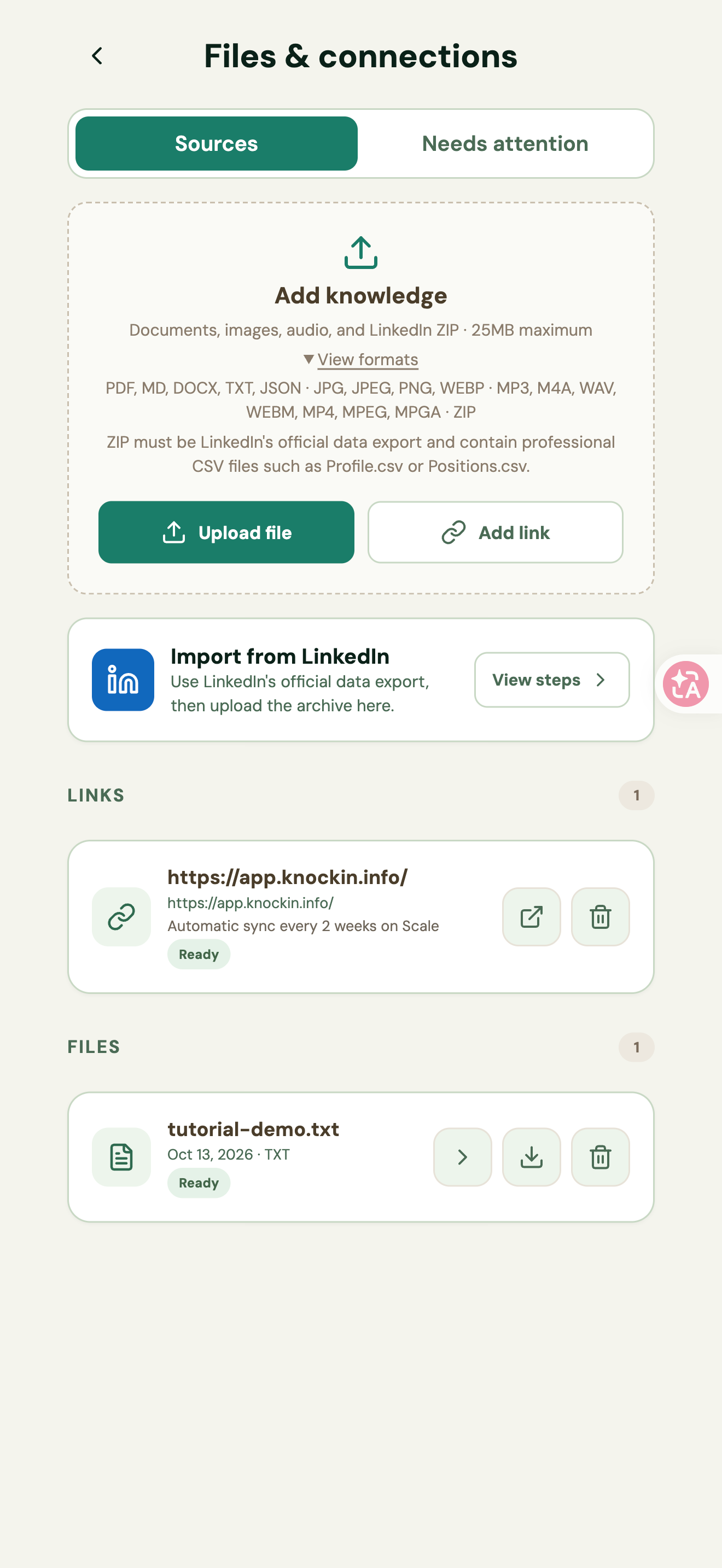 Figure 16 | Supported formats and file size