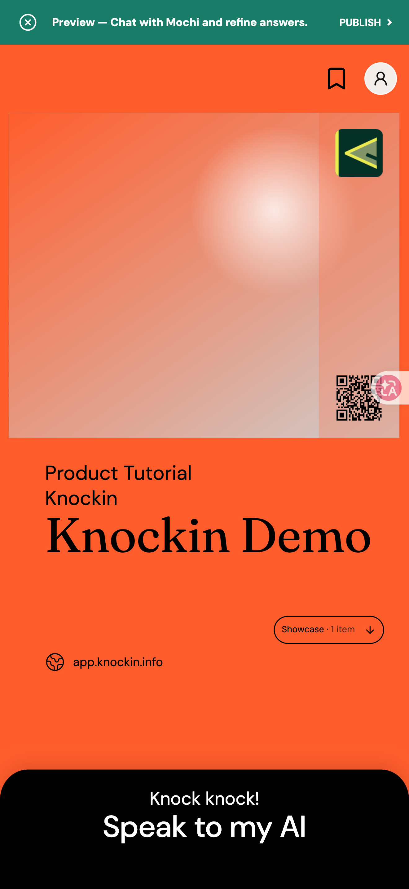 Figure 23 | Preview your card and enter Speak to my AI