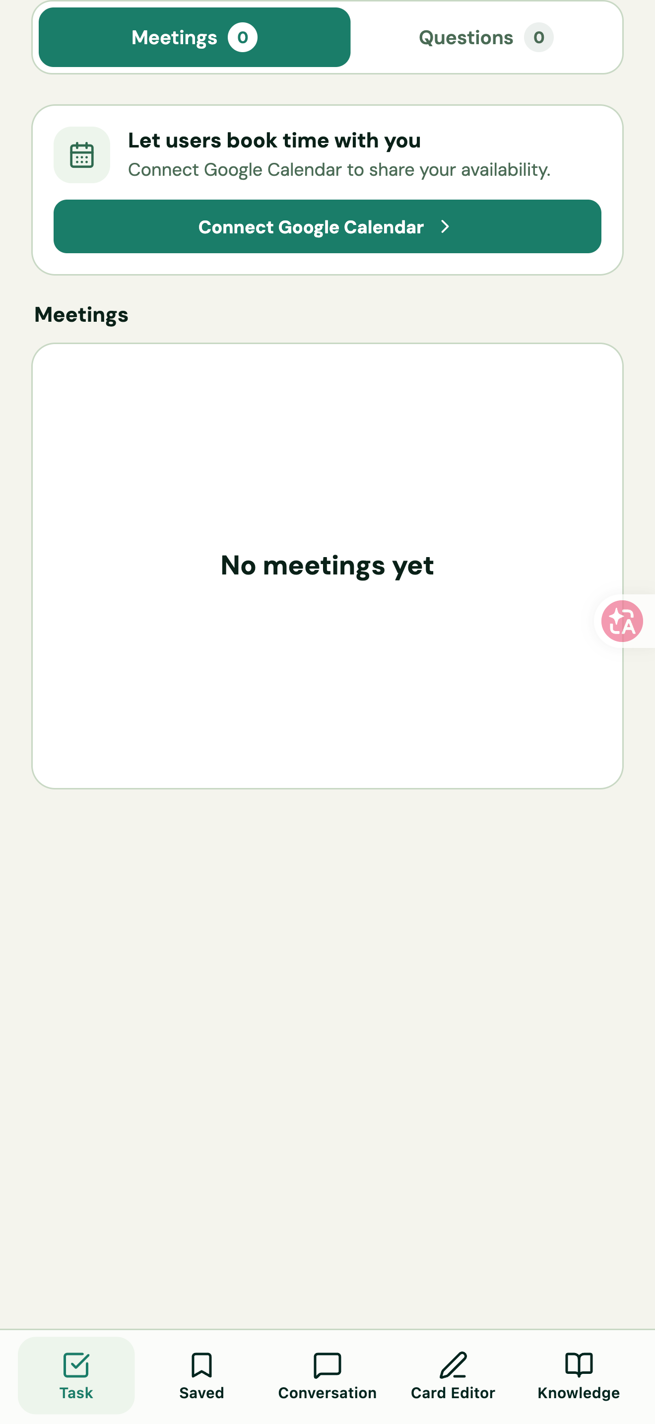 Figure 37 | Meetings and the calendar connection prompt