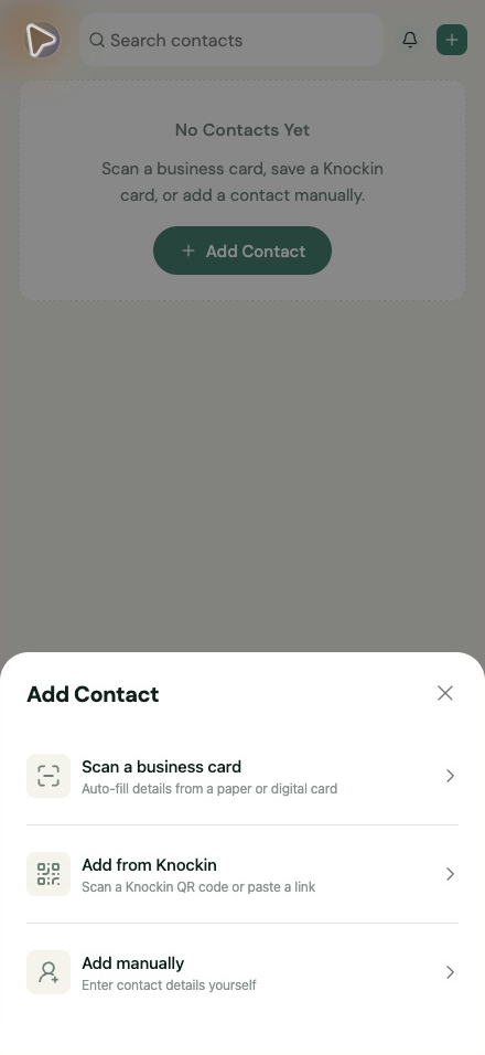 Figure 40A | Three ways to add a contact